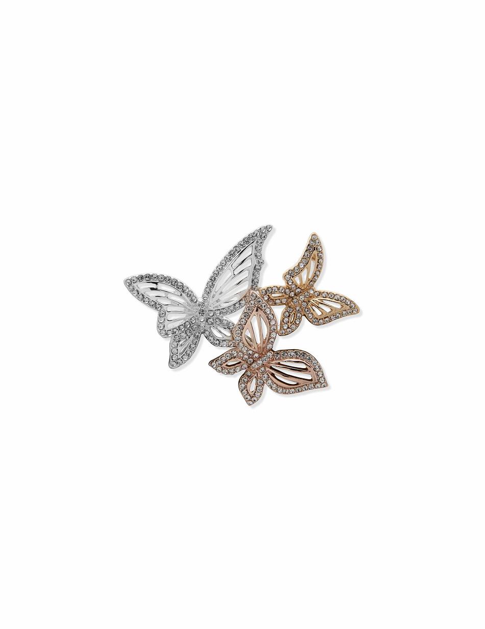 Broches Anne Klein Trio Crystal Butterfly Brooch   | VIB-6325423